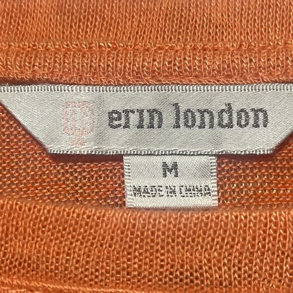 ERIN LONDON WOMENS ORANGE COLOR INSIDE OUT TOP, SIZE M - Picture 6 of 7